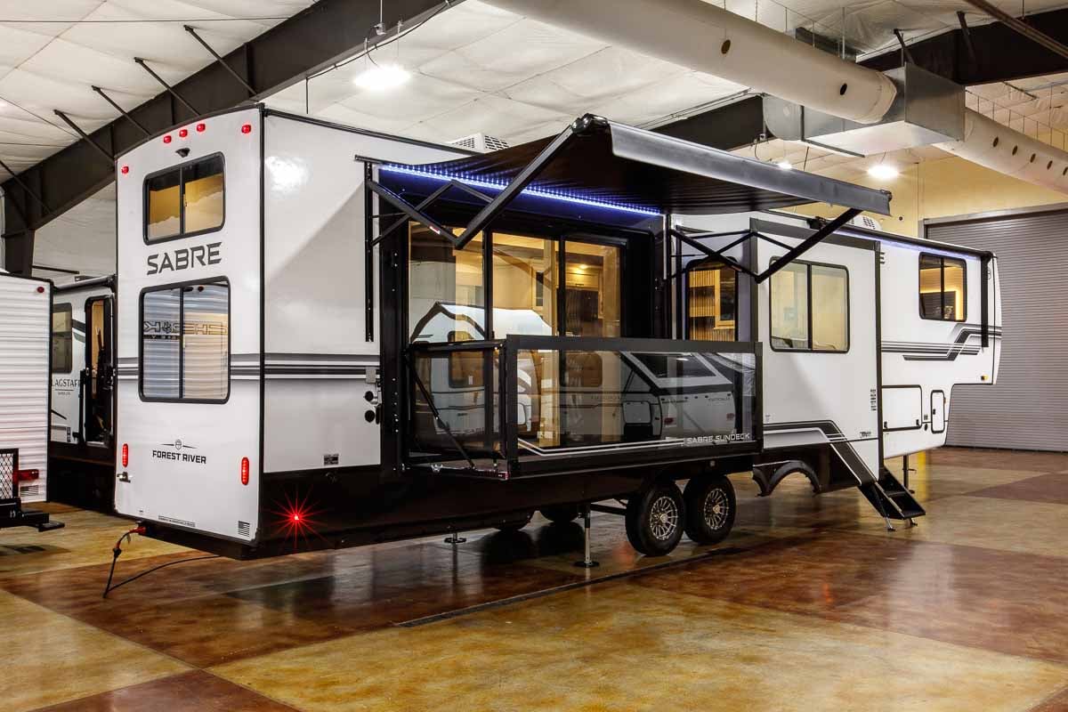 2027 Forest River Sabre 37RVMILES Rear Den Fifth Wheel With Deck Enterior Image