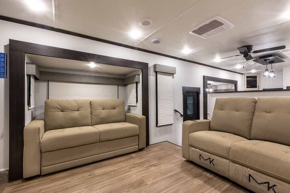 Comfortable RV interior for extended travel