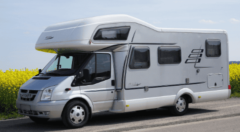 Gray RV used for trade in.