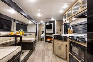 2027 Forest River Cherokee Grey Wolf 26KF Bunkhouse Travel Trailer Interior Image