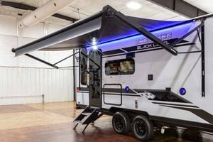 2026 Forest River Cherokee Grey Wolf Black Label 23MKBL Couples Travel Trailer Exterior Image