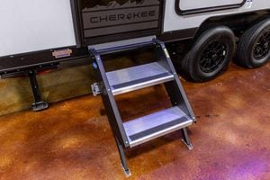 2026 Forest River Cherokee Grey Wolf Black Label 23MKBL Couples Travel Trailer Exterior Image