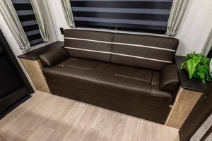 2026 Forest River Cherokee Grey Wolf Black Label 23MKBL Couples Travel Trailer Interior Image
