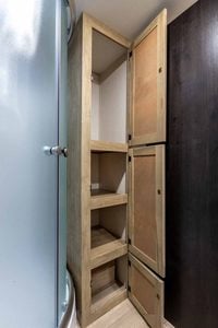 2026 Forest River Cherokee Grey Wolf Black Label 23MKBL Couples Travel Trailer Interior Image