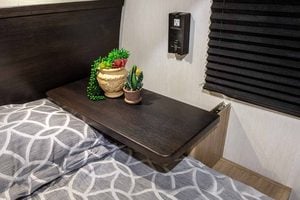 2026 Forest River Cherokee Grey Wolf Black Label 23MKBL Couples Travel Trailer Interior Image