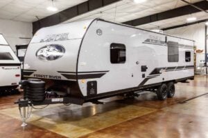 2027 Forest River Cherokee Grey Wolf Black Label 24RRTBL Toy Hauler Travel Trailer Exterior Image
