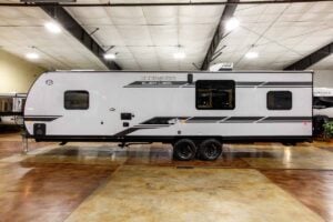 2027 Forest River Cherokee Grey Wolf Black Label 24RRTBL Toy Hauler Travel Trailer Exterior Image