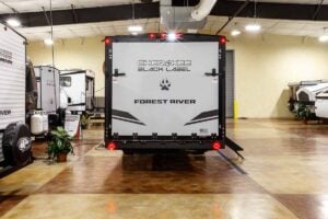 2027 Forest River Cherokee Grey Wolf Black Label 24RRTBL Toy Hauler Travel Trailer Exterior Image