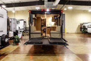 2027 Forest River Cherokee Grey Wolf Black Label 24RRTBL Toy Hauler Travel Trailer Exterior Image