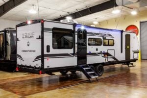 2027 Forest River Cherokee Grey Wolf Black Label 24RRTBL Toy Hauler Travel Trailer Exterior Image