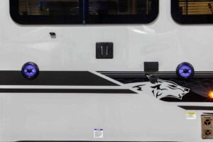 2027 Forest River Cherokee Grey Wolf Black Label 24RRTBL Toy Hauler Travel Trailer Exterior Image