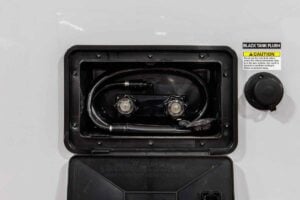 2027 Forest River Cherokee Grey Wolf Black Label 24RRTBL Toy Hauler Travel Trailer Exterior Image