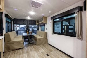 2027 Forest River Cherokee Grey Wolf Black Label 24RRTBL Toy Hauler Travel Trailer Interior Image