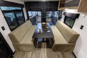 2027 Forest River Cherokee Grey Wolf Black Label 24RRTBL Toy Hauler Travel Trailer Interior Image