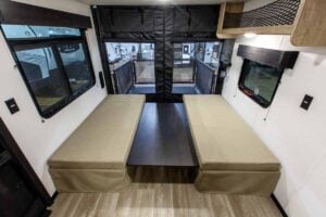 2027 Forest River Cherokee Grey Wolf Black Label 24RRTBL Toy Hauler Travel Trailer Interior Image
