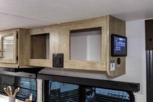2027 Forest River Cherokee Grey Wolf Black Label 24RRTBL Toy Hauler Travel Trailer Interior Image