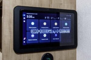 2027 Forest River Cherokee Grey Wolf Black Label 24RRTBL Toy Hauler Travel Trailer Interior Image