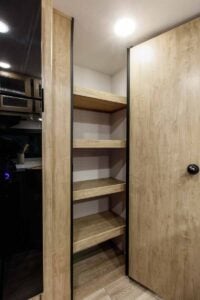 2027 Forest River Cherokee Grey Wolf Black Label 24RRTBL Toy Hauler Travel Trailer Interior Image