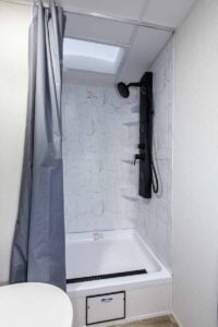 2027 Forest River Cherokee Grey Wolf Black Label 24RRTBL Toy Hauler Travel Trailer Interior Image