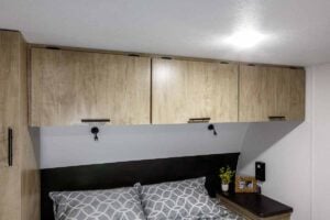 2027 Forest River Cherokee Grey Wolf Black Label 24RRTBL Toy Hauler Travel Trailer Interior Image