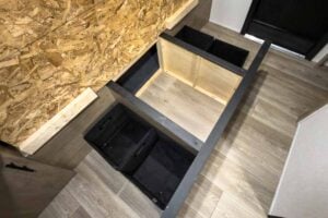 2027 Forest River Cherokee Grey Wolf Black Label 24RRTBL Toy Hauler Travel Trailer Interior Image