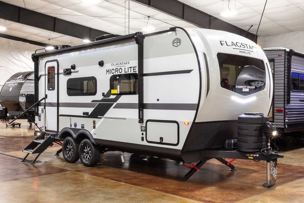 2027 Forest River Flagstaff Micro Lite 22FBS Couples Travel Trailer Enterior Image