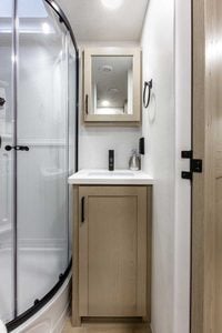 2027 Forest River Flagstaff Micro Lite 21FBRS Small Travel Trailer Interior Image
