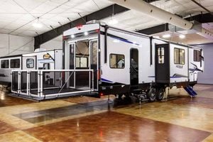 2027 Forest River Rogue Armored 351G2 Fifth Wheel Toy Hauler Exterior Image
