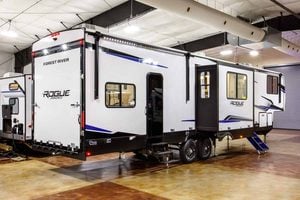 2027 Forest River Rogue Armored 351G2 Fifth Wheel Toy Hauler Exterior Image