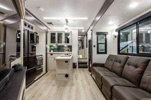 2027 Forest River Rogue Armored 351G2 Fifth Wheel Toy Hauler Interior Image