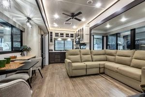 2027 Forest River Sabre 36EST Rear Kitchen Fifth Wheel Interior Image