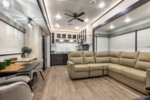 2027 Forest River Sabre 36EST Rear Kitchen Fifth Wheel Interior Image