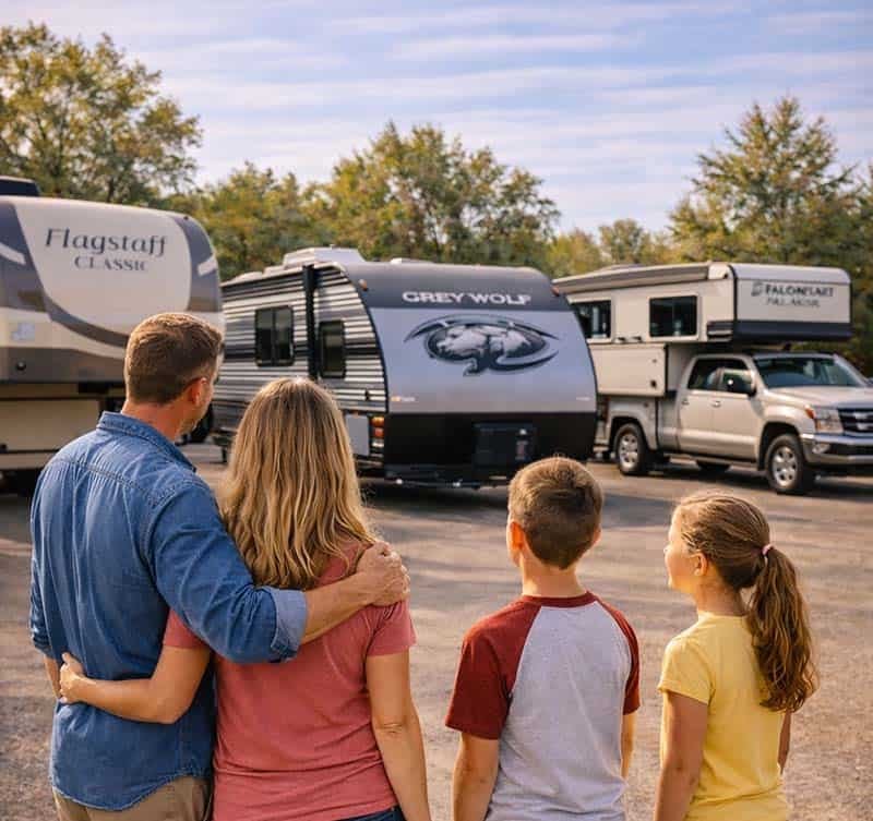 Family Shopping for Camper