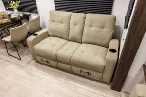 2027 Forest River Cherokee Alpha Wolf 28RLX Rear Living Room Couples Travel Trailer Interior Image