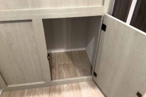 2027 Forest River Cherokee Alpha Wolf 28RLX Rear Living Room Couples Travel Trailer Interior Image