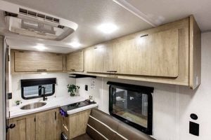 2027 Forest River Cherokee Wolf Pup 14RKLP Small Couples Travel Trailer Interior Image